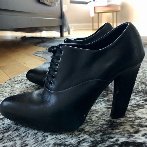 Prada Vintage Leather Lace Up Ankle Booties - Picture 2 of 5